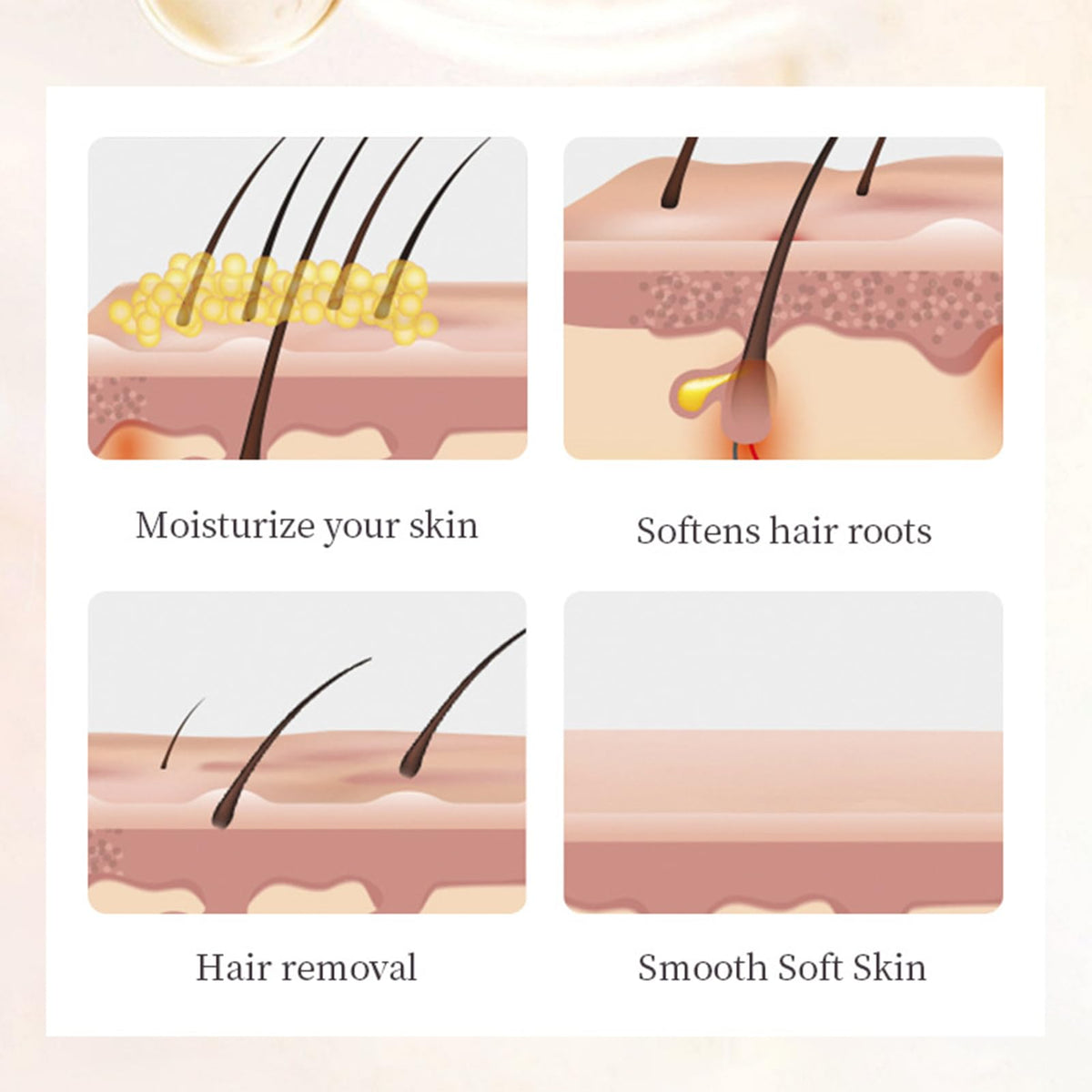 Mejisoo silky hair removal cream protective seal and product consistency close up