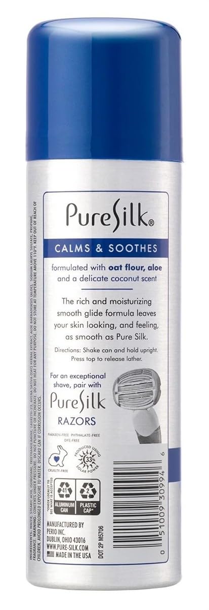 Pure Silk Spa Therapy coconut scented shaving cream close up look