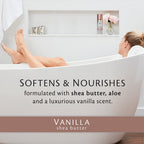 Pure Silk vanilla scent shaving foam with shea butter and aloe vera