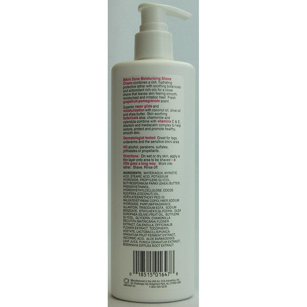 Bikini Zone intimate personal care moisturizing shaving cream for sensitive skin full body formula