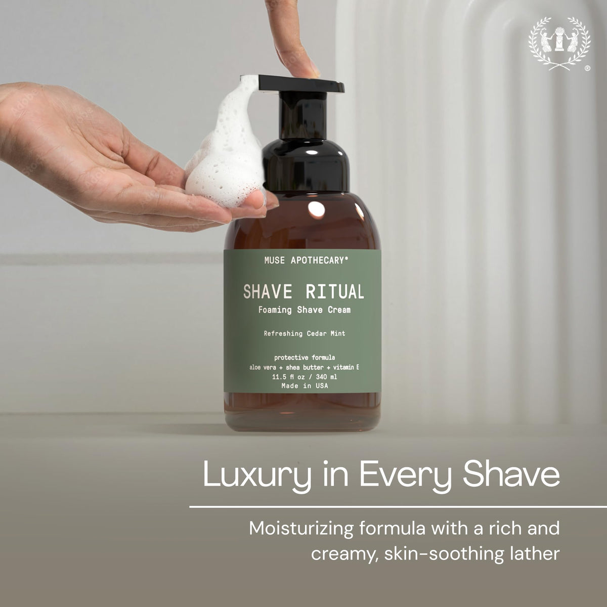Cedar mint women and mens shave cream packaging details