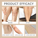 Side view of Rozino sensitive skin depilatory cream showing product consistency and pump