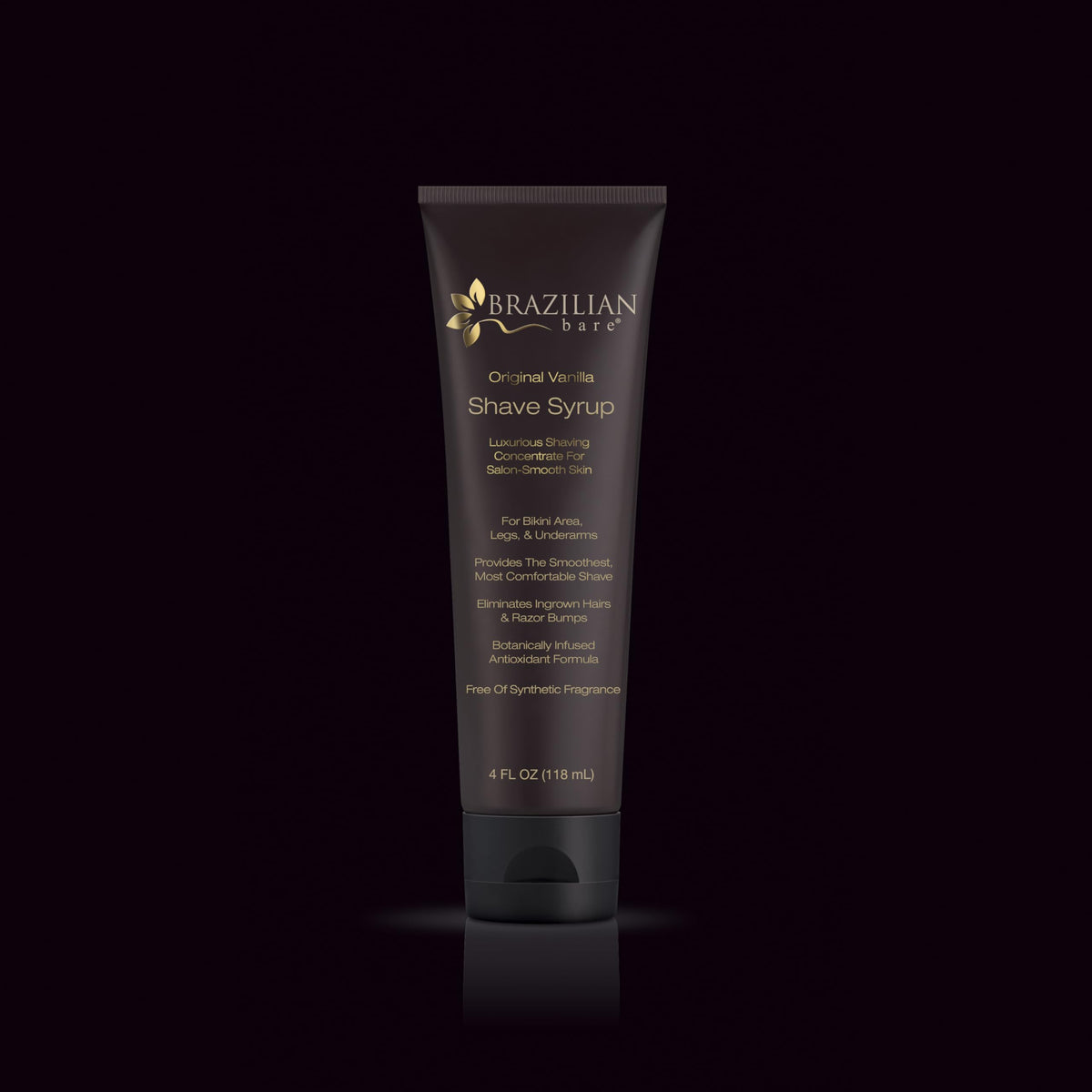 Brazilian Bare paraben free anti razor bump syrup product label view