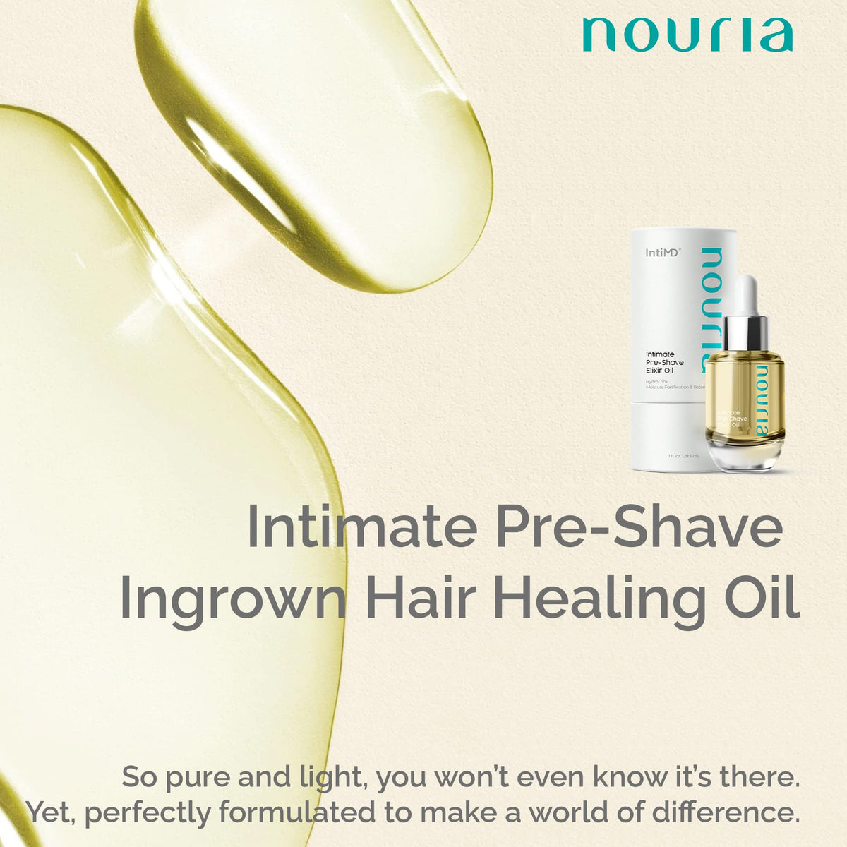 Premium pre-shave oil for preventing ingrown hair on bikini area and underarms