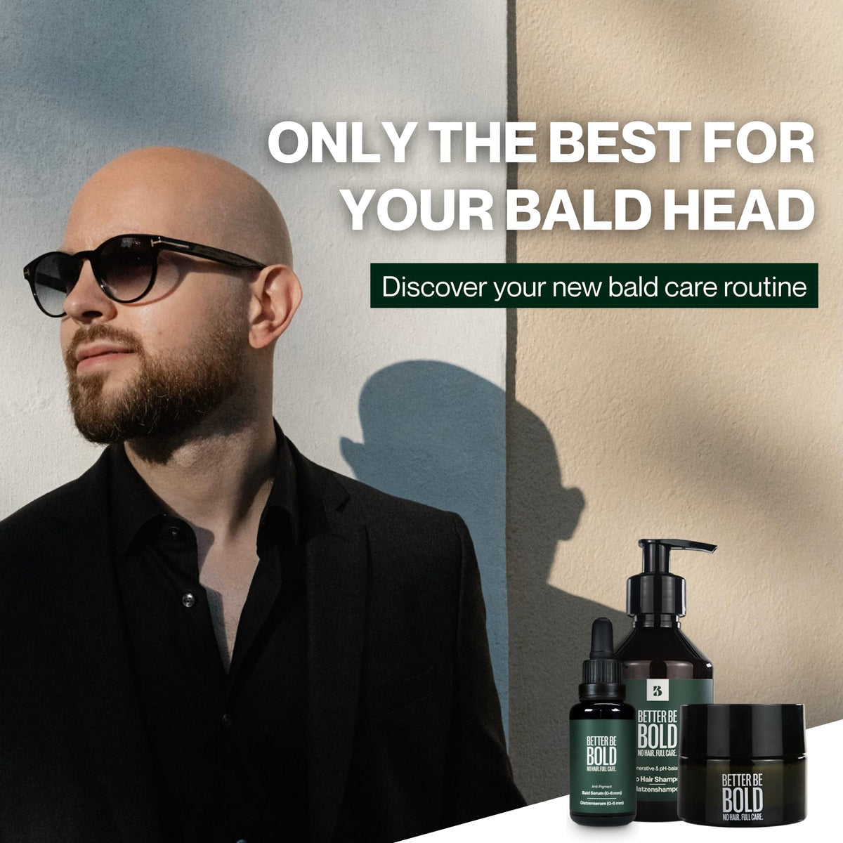 Better Be Bold fifty milliliter natural skincare jar for men with sensitive shaved heads