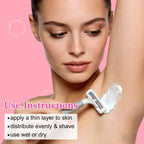 Five pack bundle of premium imported ladies shaving cream arranged neatly on a solid background.