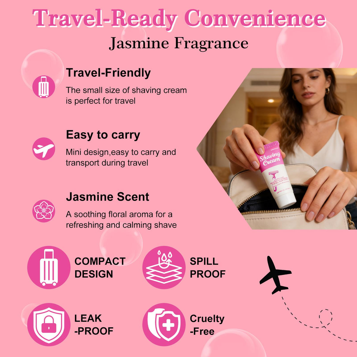 Close up shot of the one fluid ounce tube showing texture details of the pink and white packaging.