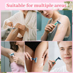 Close up view of authentic fafortune women shaving gel package instructions and volume