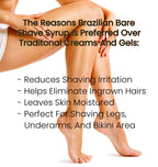 Brazilian Bare coconut extract shaving gel alternative for bikini area