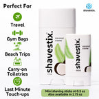 Hydrating shaving cream stick set with coconut oil base for sensitive skin protection.