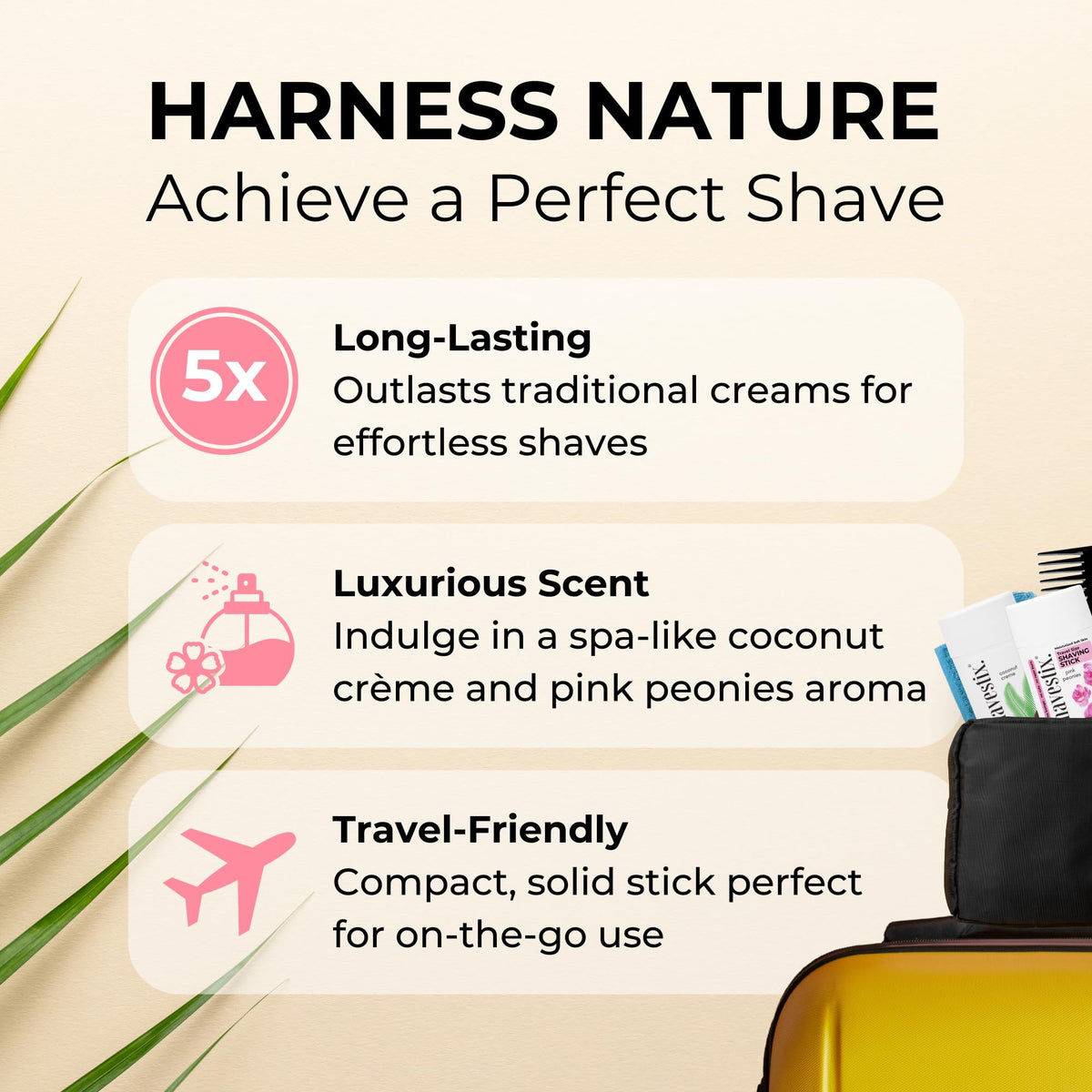 Premium imported solid shave stick combo pack perfect for premium Indian skincare routines.