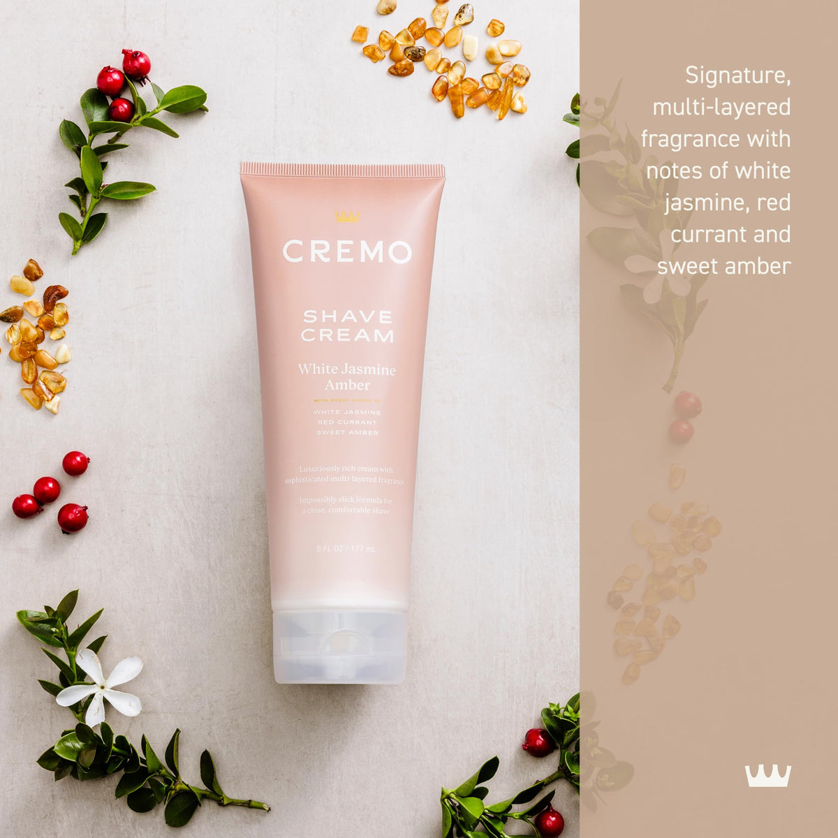 Cremo ultra slick shave cream for sensitive skin tube packaging