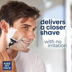 Kiss My Face cruelty free shaving cream with olive oil and aloe leaf extract