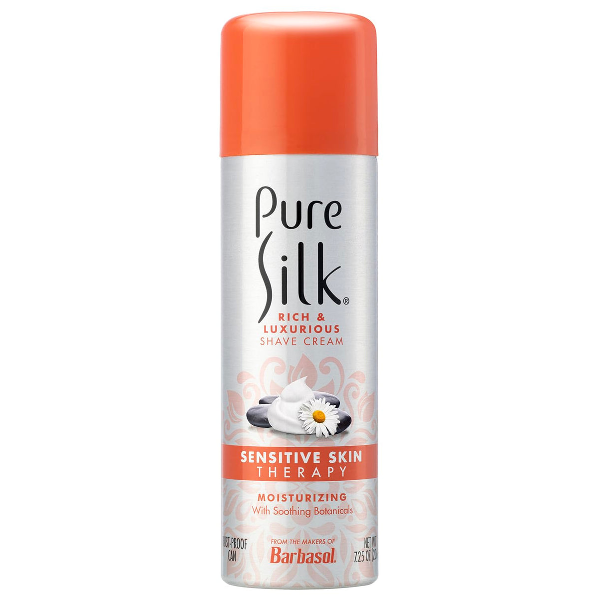 Pure Silk women shaving cream pack of six containers displayed together for sensitive skin care