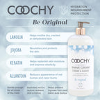 Coochy Be Original gentle personal care moisturizing aftershave cream texture close up view