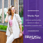 Bikini Zone post hair removal medicated cream twin pack designed for sensitive intimate skin.