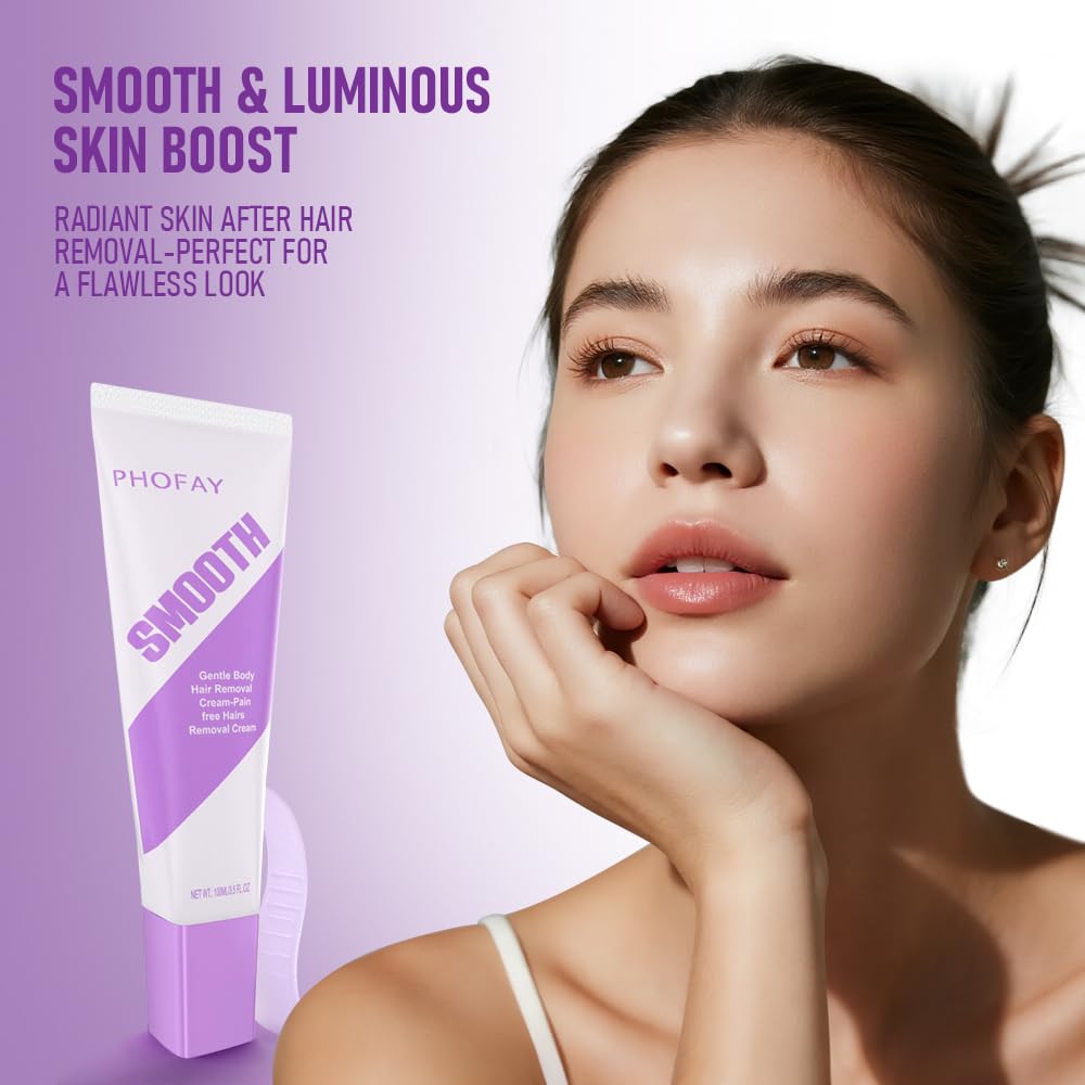 PHOFAY travel size hair removal cream tube on a neutral background
