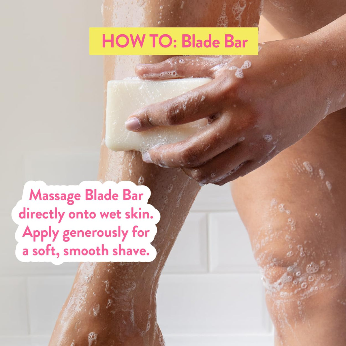 Hypoallergenic body and leg shaving bar for sensitive skin types