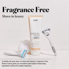 IntiMD Coochy Plus intimate shaving cream being applied for pubic hair removal