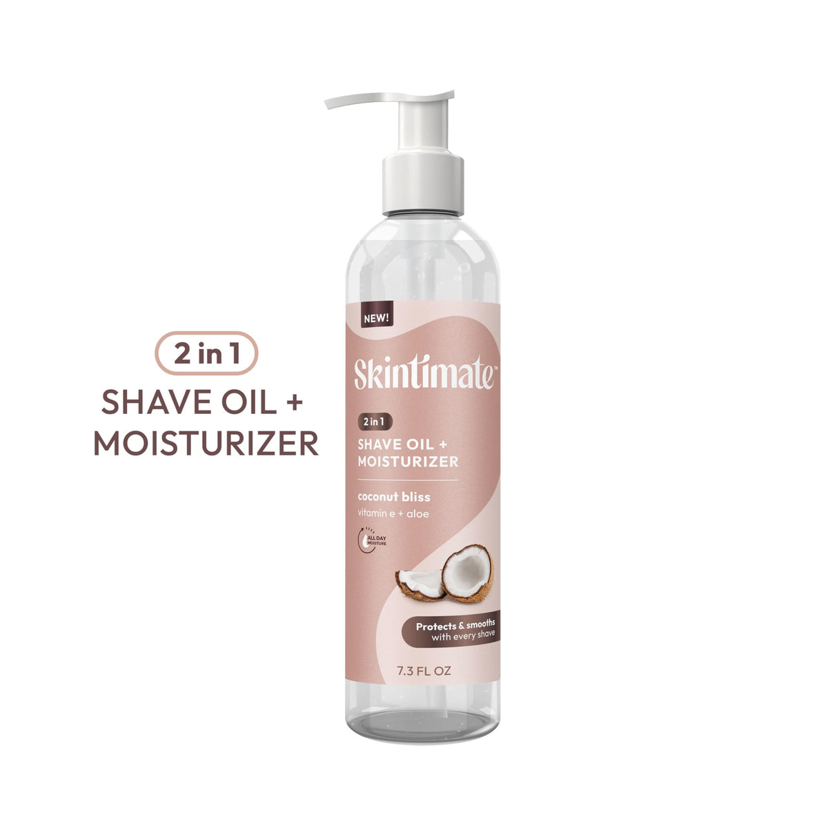 Skintimate Coconut Bliss shaving oil for sensitive skin bikini area prep
