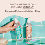 Skintimate PETA certified cruelty free non greasy body shave oil directions