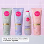 Eos Cashmere Skin Collection branding on luxury skincare tube