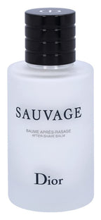 Dior Sauvage soothing men post shave lotion bottle with black cap