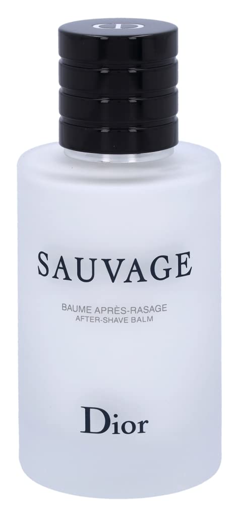 Dior Sauvage soothing men post shave lotion bottle with black cap