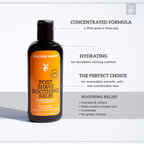 Back label of Van Der Hagen post shave balm showing directions and ingredients list.