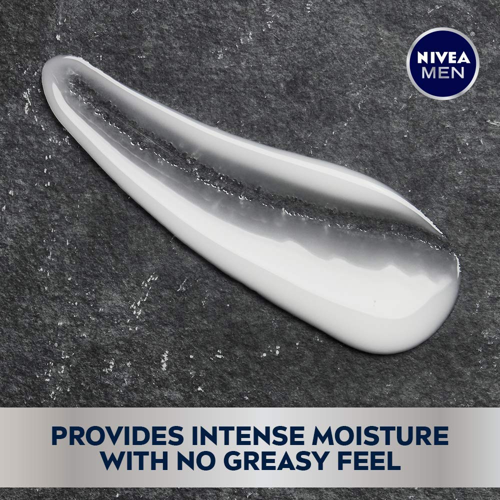 Nivea Men Maximum Hydration aftershave balm showing active grooming ingredients label