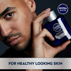 Imported Nivea Men moisturizing post shave balm bottle packaging graphics close up