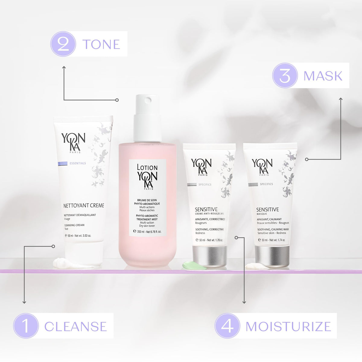Yonka sensitive skin cream color corrector tube with natural green mineral pigments