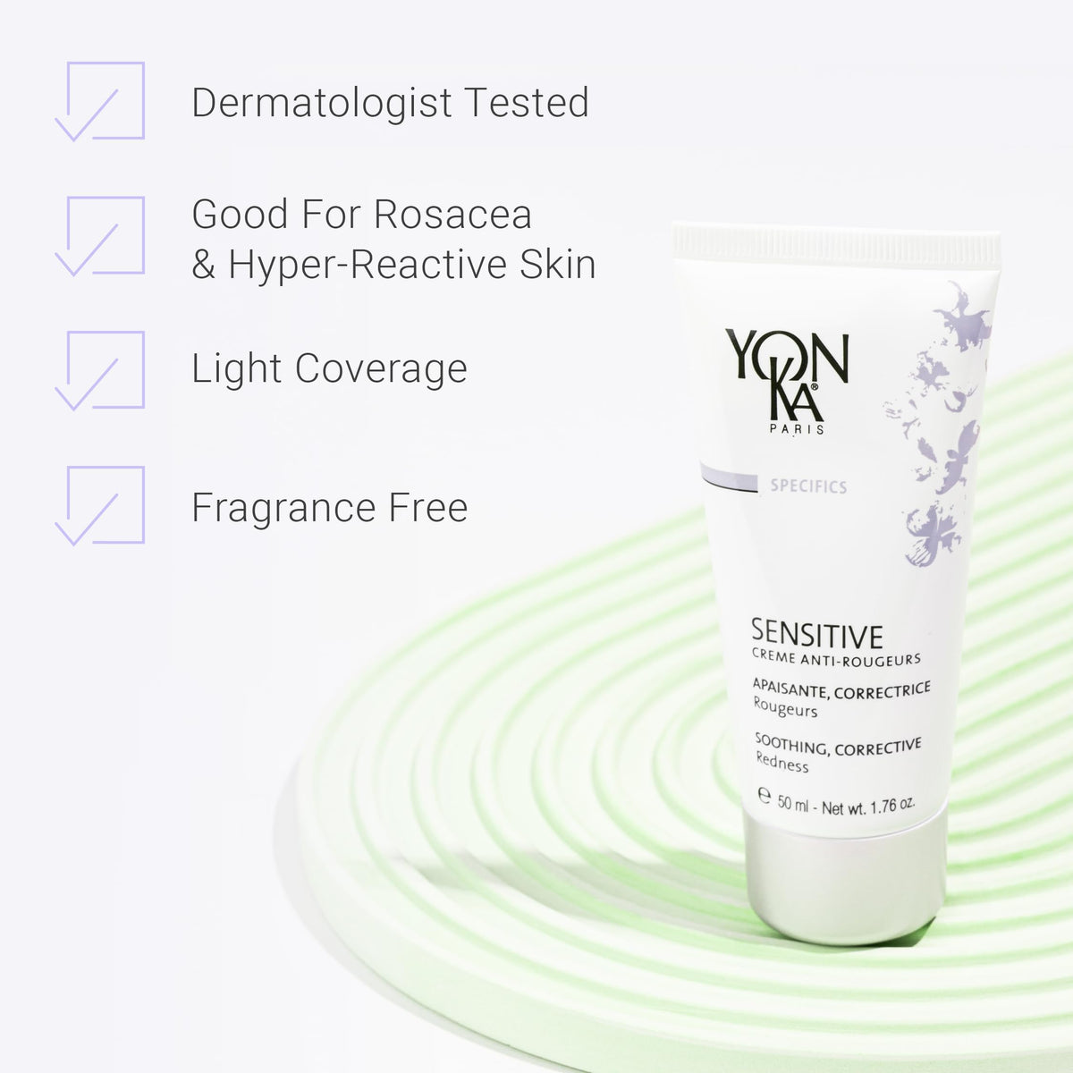 Yonka Paris sensitive skin moisturizer packaging box for reactive skin