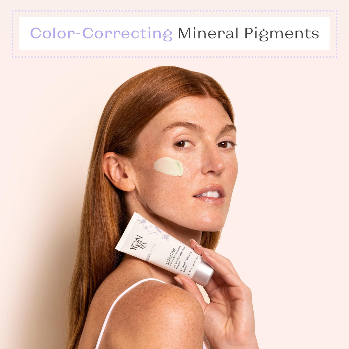 Yonka fragrance free color correcting cream for face inflammation relief