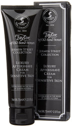 Authentic Taylor of Old Bond Street alcohol free sensitive skin aftershave cream packaging box