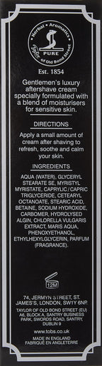 Premium British men grooming post shave balm tube cap open texture view