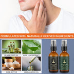 Natural ingredients like shea butter and aloe vera in LEPONIX shaving balm.
