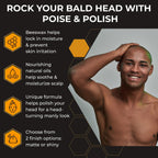 Mens matte and shiny finish head polish styling cream