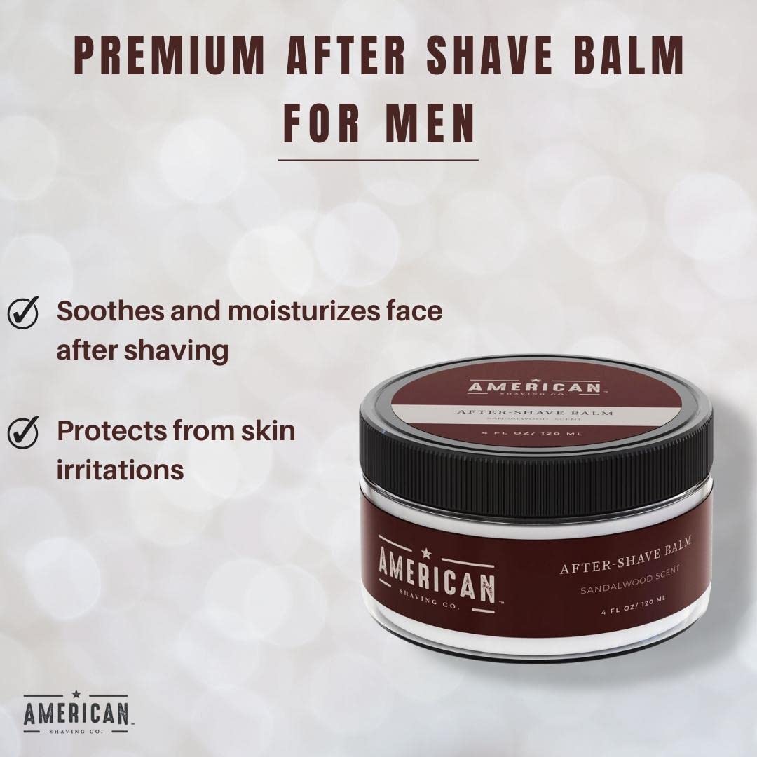 Alcohol free aftershave balm for men placed on a clean background highlighting its smooth cream texture.