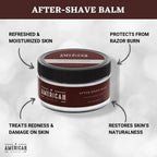 Imported American Shaving Co daily grooming balm for a smooth post shave routine.