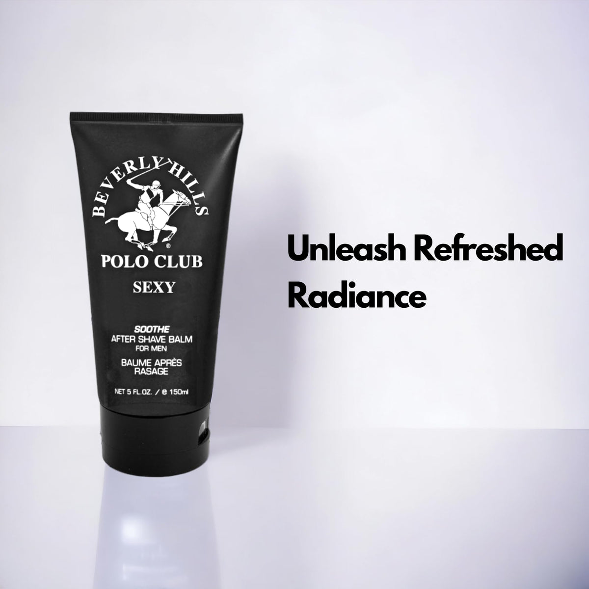 Beverly Hills Polo Club hydrating after shave cream for razor burn relief close up