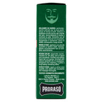Back label of Proraso beard balsam showing Italian manufacturing details