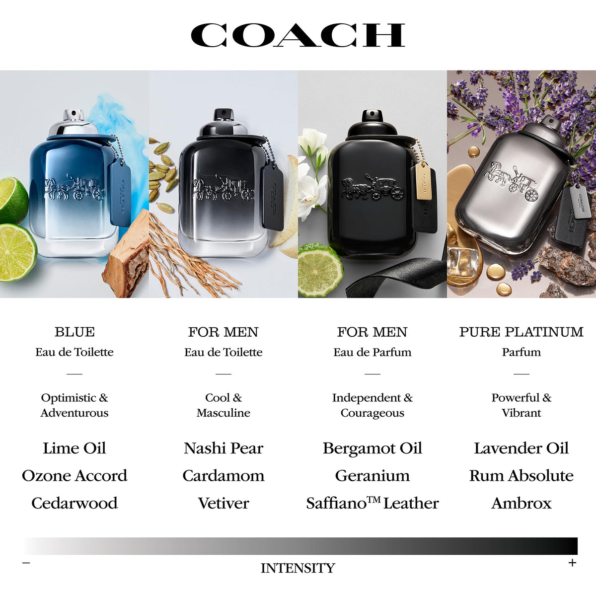 Coach luxury brand horse and carriage logo skincare packaging