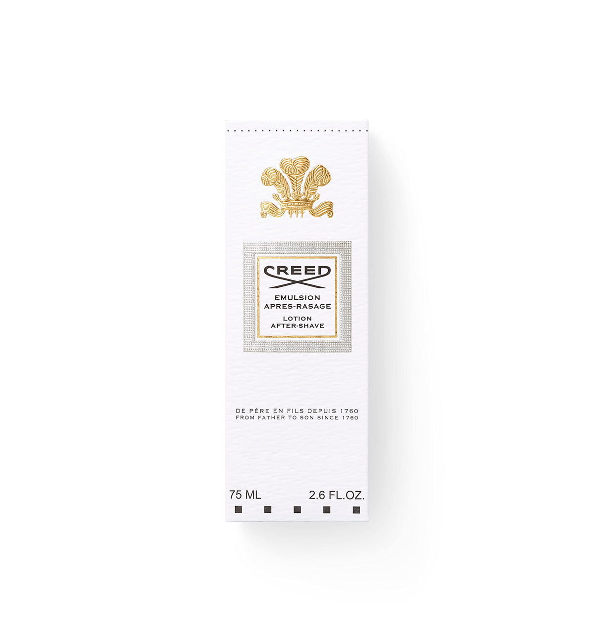 Creed luxury men aftershave moisturizer bottle showing brand labeling and premium packaging