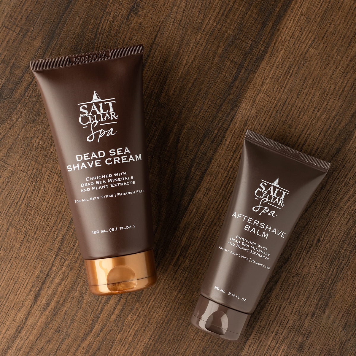 Salt Cellar calming post shave lotion for sensitive skin showing the reverse side label