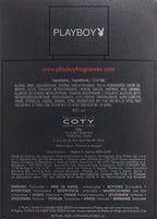 Imported Playboy Vegas men's aftershave splash displaying ingredients and batch code