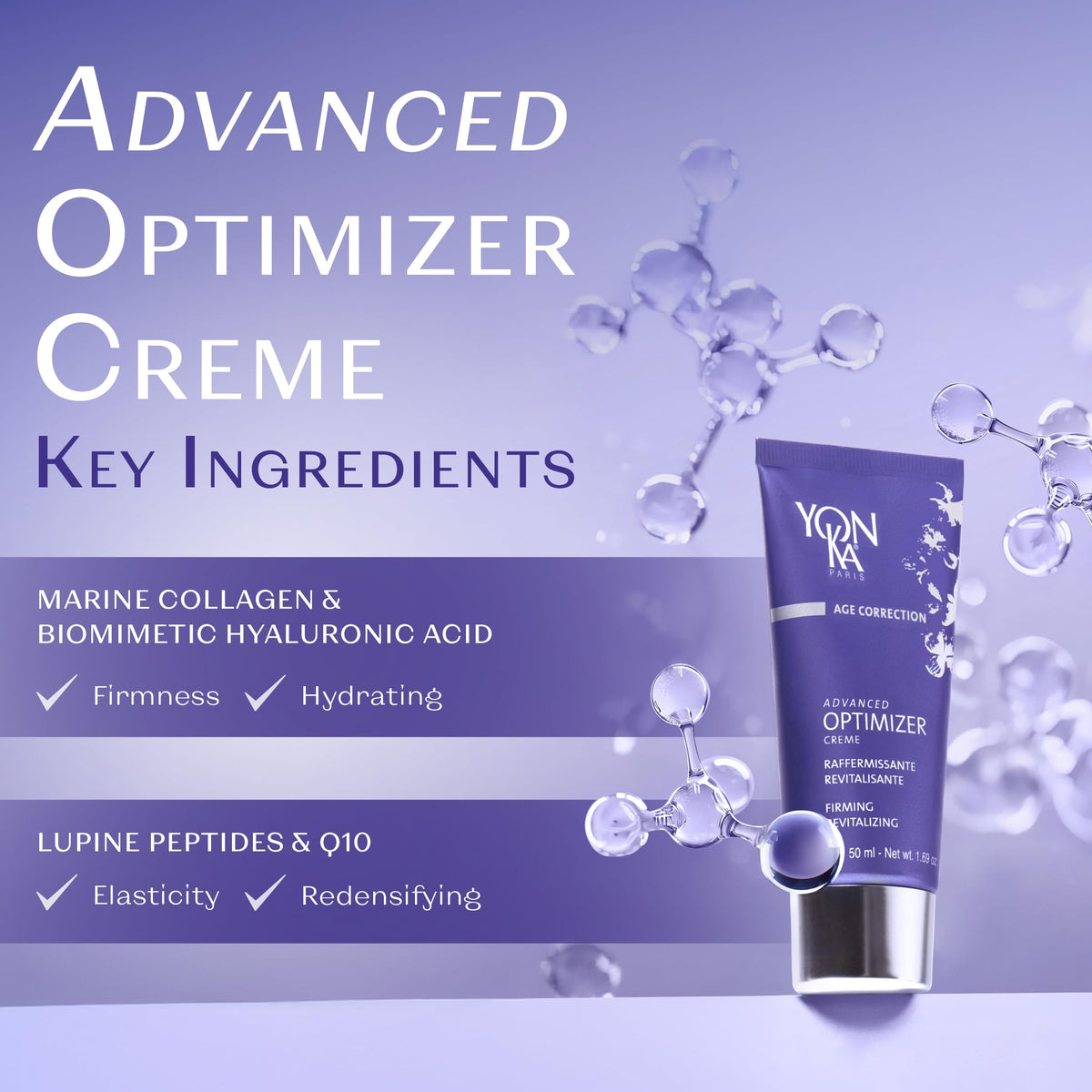 Yonka Paris advanced optimizer skin lifting cream ingredients texture