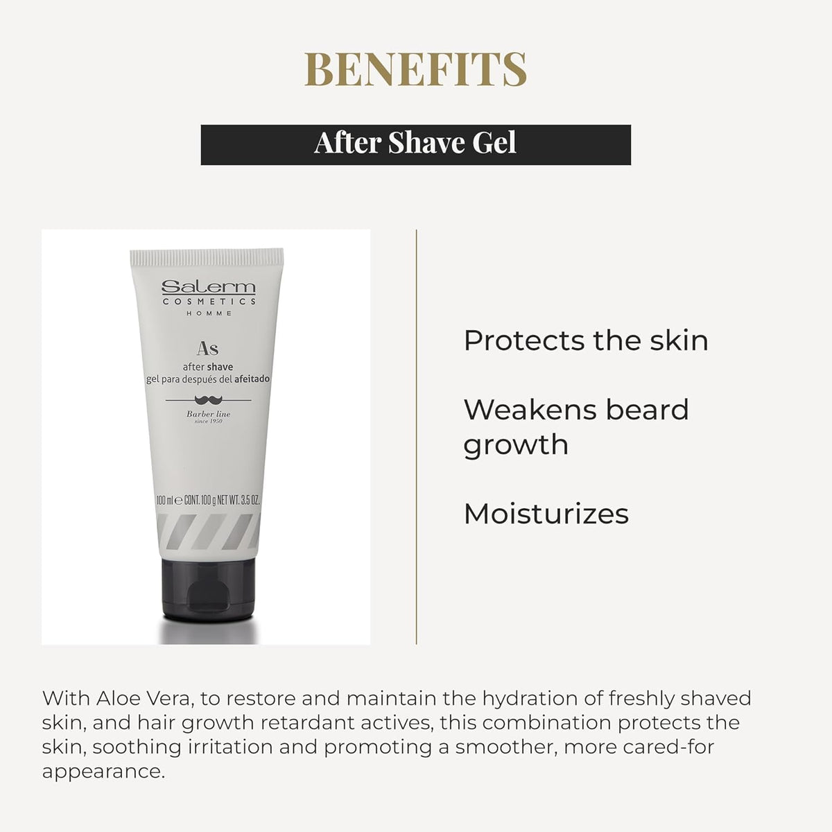 Salerm Homme moisturizing after shave gel texture