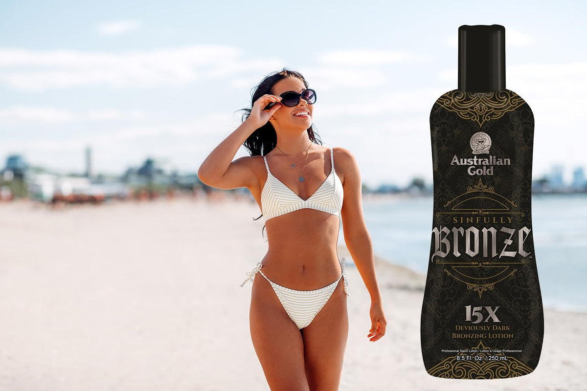 USA imported Australian Gold 15x Dark Bronzer for deep tanning