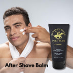 Imported five ounce Beverly Hills Polo Club aftershave packaging showing product directions